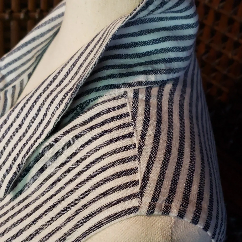 SPLENDID Sleeveless Button Front Striped Top Tunic XXL NWOT - Picture 5 of 12